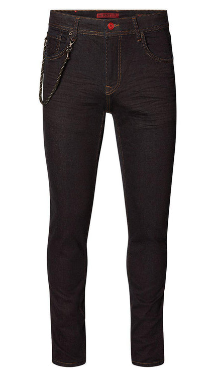 Indigo Slim Fit Denim Jeans - DARK BLUE 1 - Ron Tomson