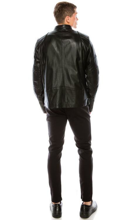 Leather Jacket - Black - 71037 - Ron Tomson