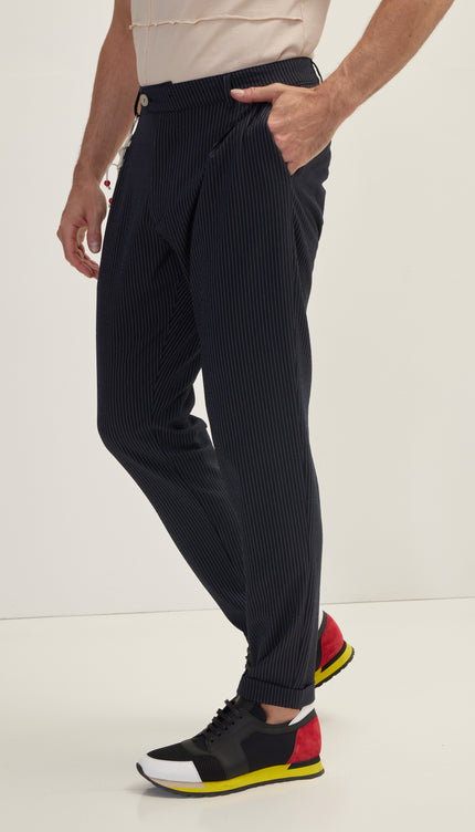 Lightweight Casual Pants - Navy - Ron Tomson