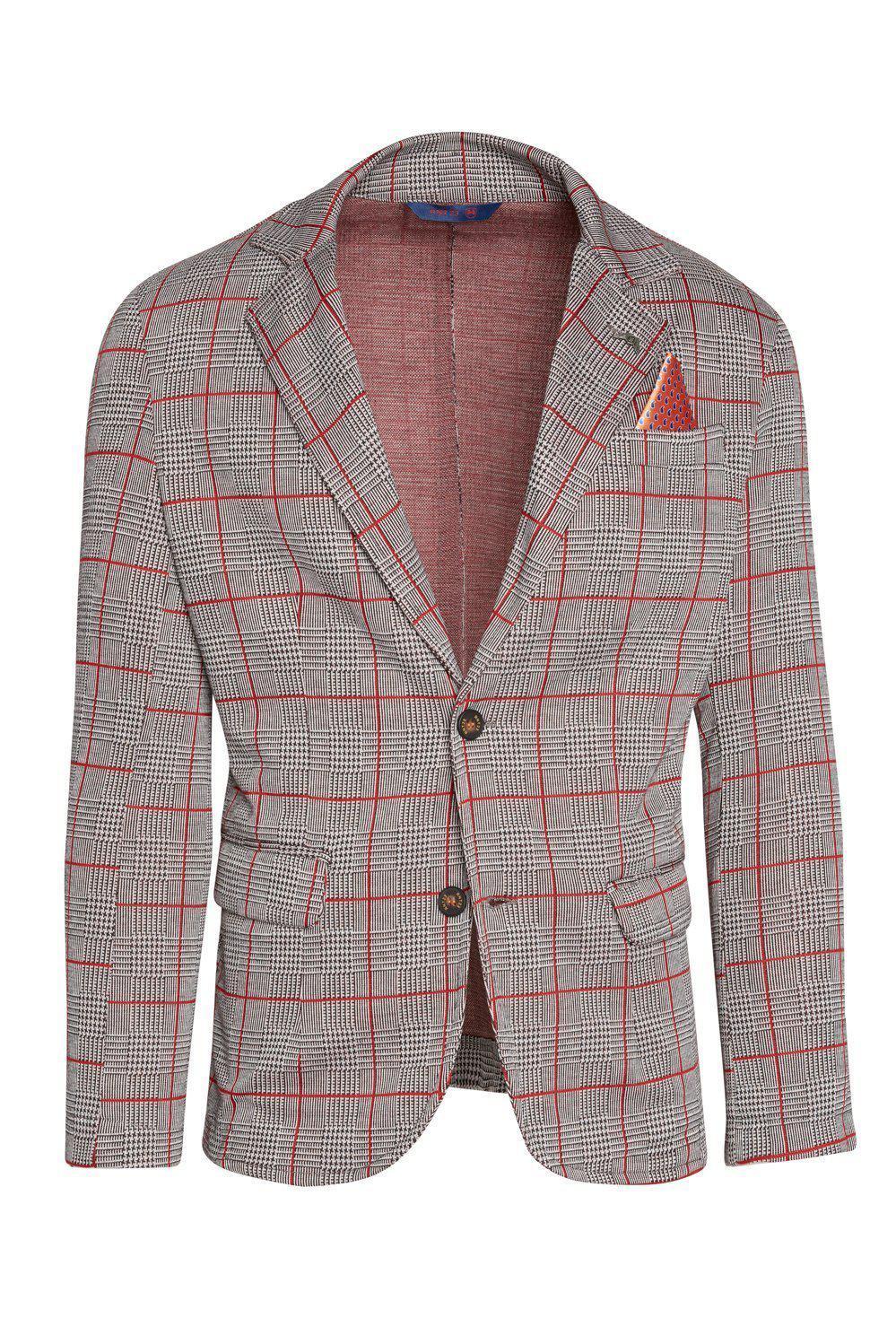 Men's lightweight fitted casual blazer in grey.