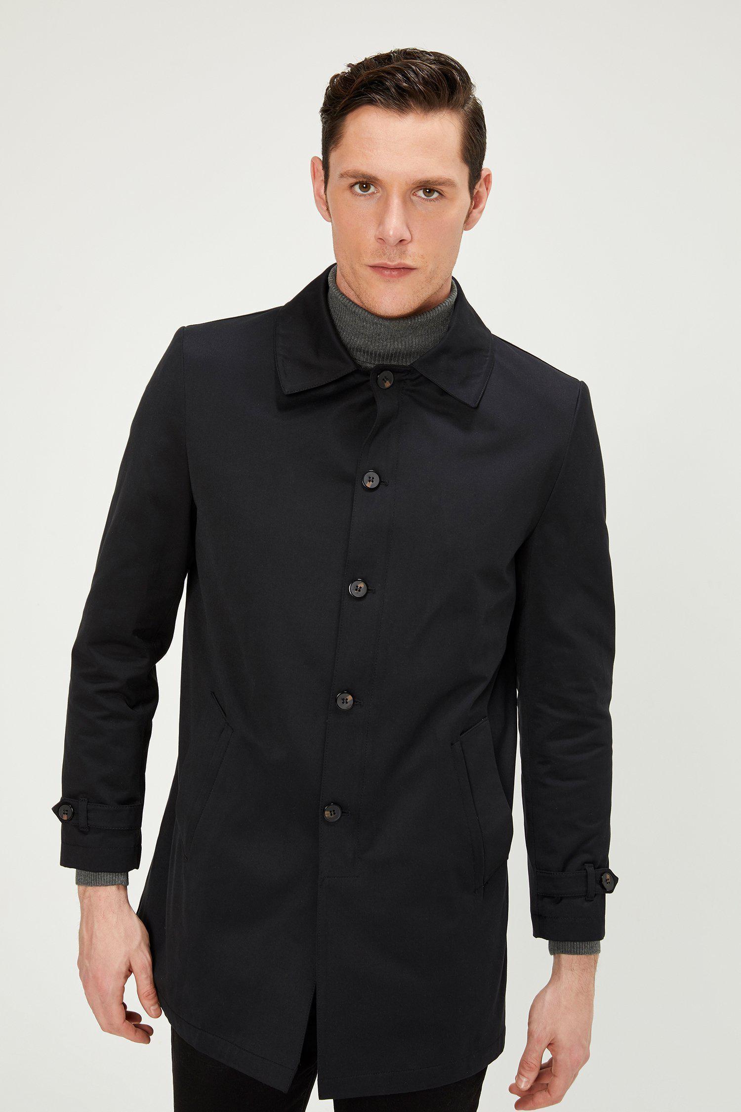 Mens mac jacket on sale black