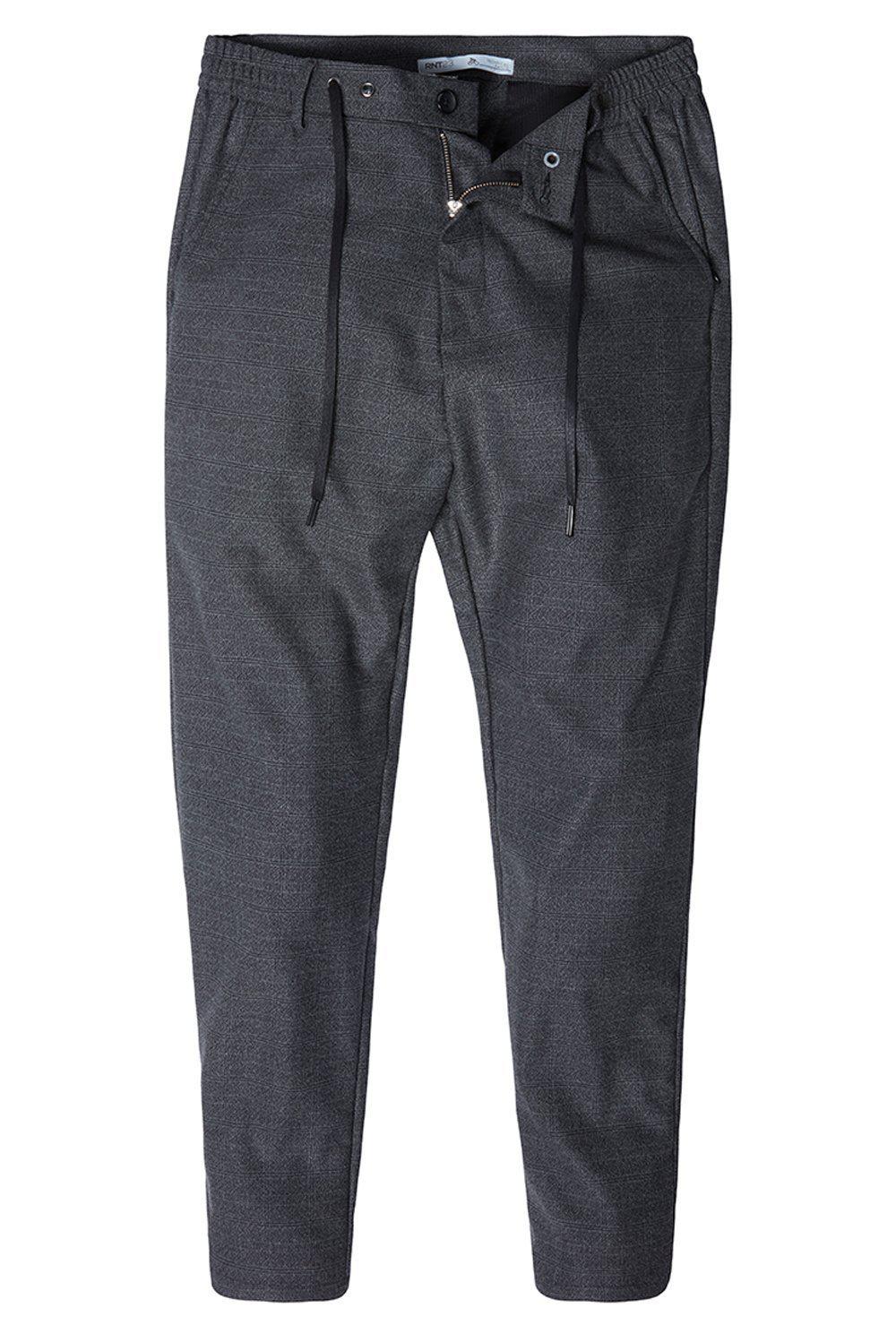 Marled Commuted Trouser - BLACK - Ron Tomson