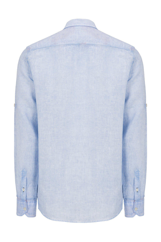 SKY BLUE LINEN SHIRT - Ron Tomson