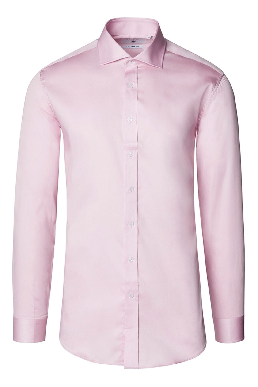 Pure Cotton Spread Collar Fitted Dress Shirt - Dark Pink - Ron Tomson