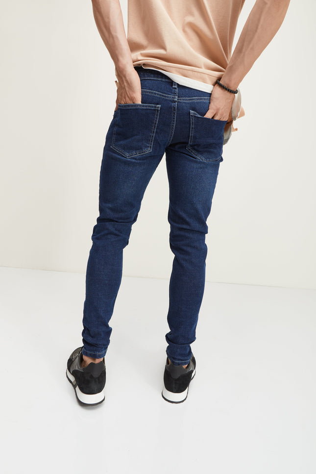 Dorado Washed Slim Fit Jeans - DARK BLUE - Ron Tomson