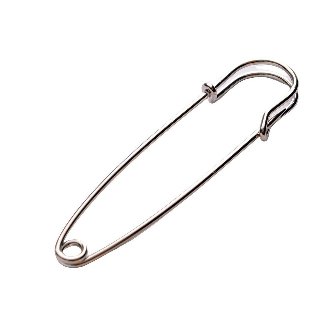 Safety Pin Tie Collar Bar - Silver - Ron Tomson