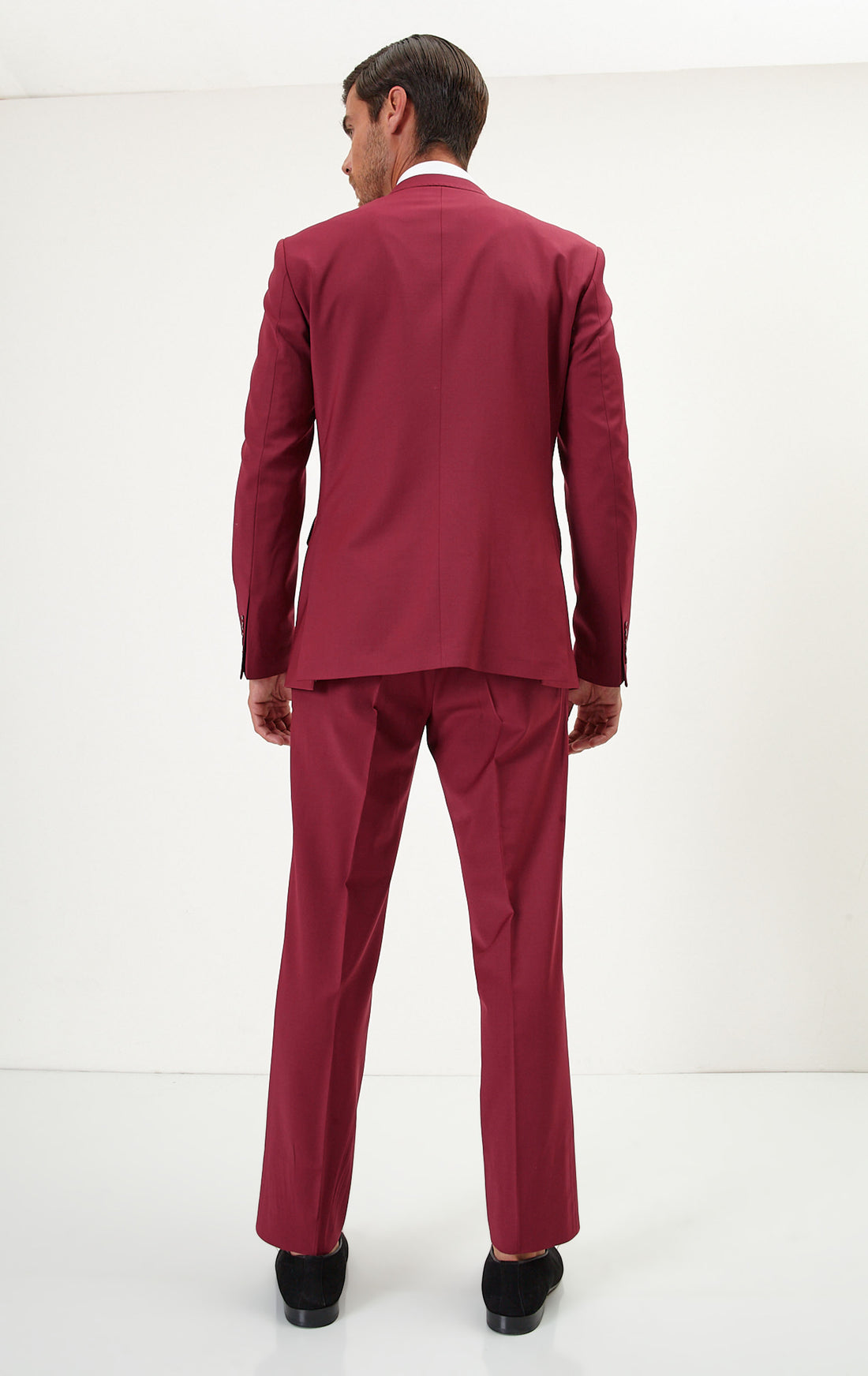 N° R206 Double Breasted Suit - Currant - Ron Tomson