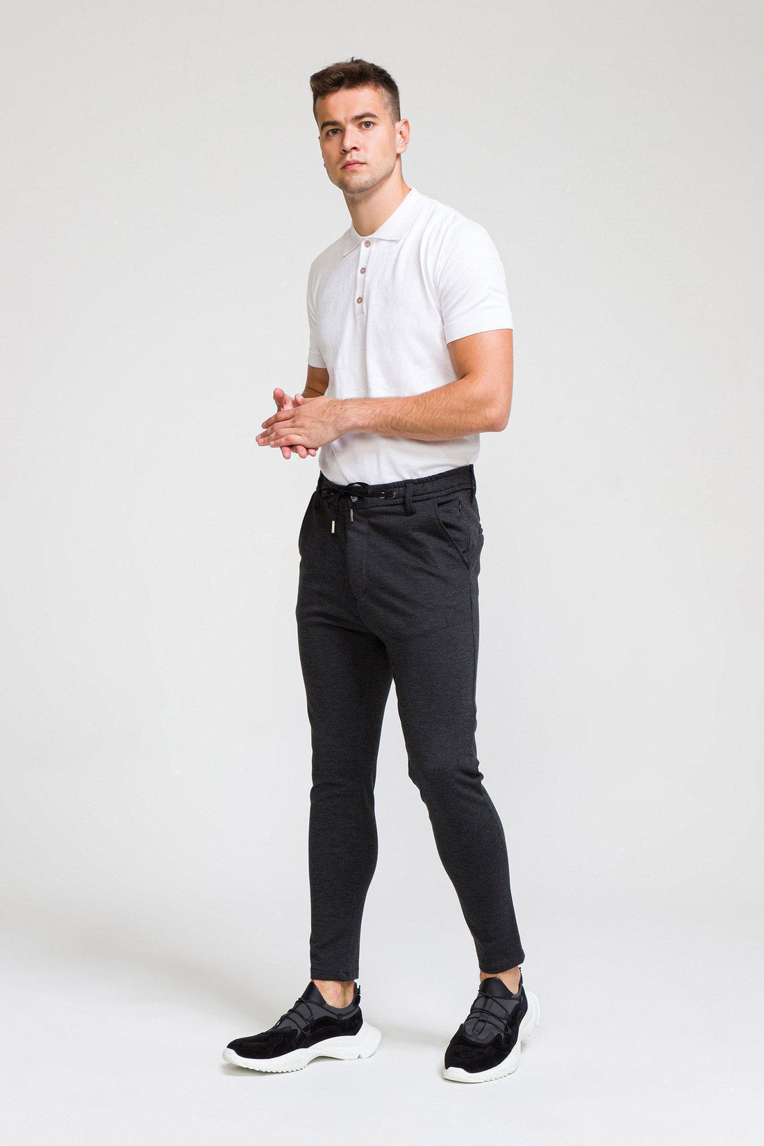 Soft Casual Trousers - Black - Ron Tomson