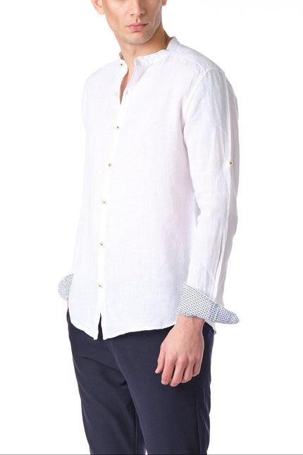 Zephyr Linen Shirt - White - Ron Tomson