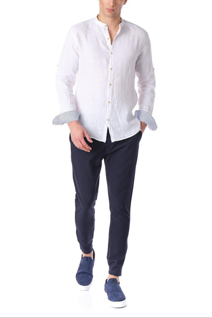 Zephyr Linen Shirt - White - Ron Tomson