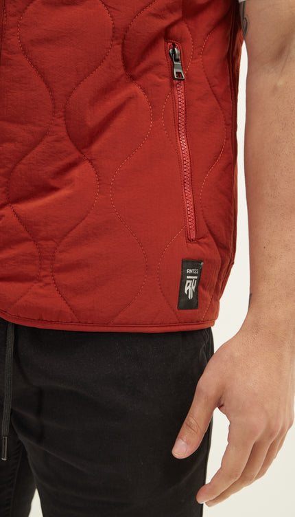 Zipper Up Spring Vest - Tile - Ron Tomson