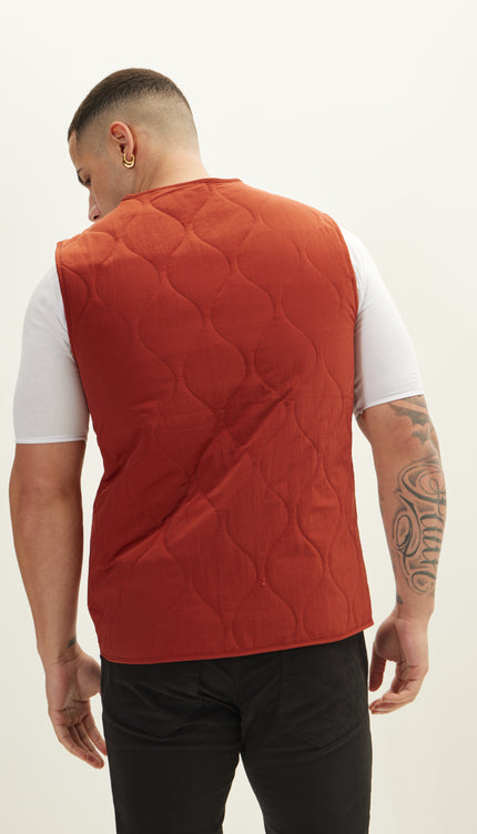 Zipper Up Spring Vest - Tile - Ron Tomson
